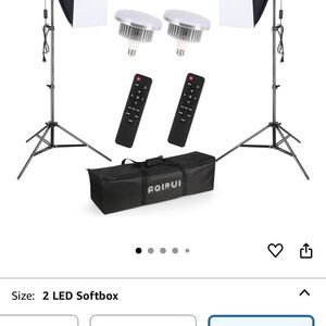 LED Softbox Lighting Kit - Black